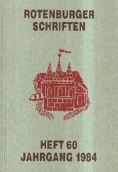 Heimatbund Rotenburg (Wmme) (Hsg.)  Rotenburger Schriften Jahrgang 1984 - Heft 60 