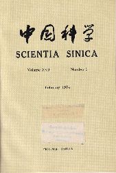 Scientia Sinica  Scientia Sinica Volume XVII Nummer 1 Februar bis 6 Dezember 1974 