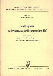 Akademie fr Raumforschung und Landesplanung  Stadtregionen in der Bundesrepublik Deutschland 1961 Ergnzungsband 3 