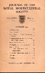 Journal of the Royal Horticultural Society  Volume LXXII. Part 11 November 1947 
