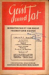 Geist und Tat  Geist und Tat Dritter Jahrgang 1948 Hefte 1-12 (12 Hefte) 