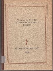 Volk und Wissen  Bcherverzeichnis 1958 