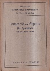 Lesser,Oskar  Lehr-und bungsbuch f.d.Unterr.in d.Arithemetik u.Algebra 1.Teil,Ausg. 