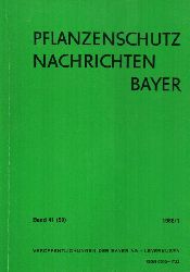 Bayer AG (Hsg.)  Pflanzenschutz Nachrichten Bayer 41.(59.) Jahrgang 1988 Heft 1 