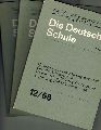 Die deutsche Schule  Die deutsche Schule 60. Jahrgang 1968 Heft 1,3 und 6-12 (8 Hefte) 