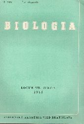 Slovenska Akademia Vied  Biologia Rocnik VIII, Cislo 5 