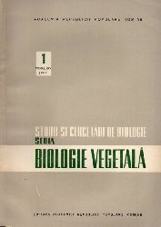 Academia Republicii Populare Romine  Seria Biologie Vegetala Tomul XIV 1962 Heft 1 bis 3 (3 Hefte) 