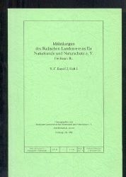 Badischer Landesverein fr Naturkunde  Mitteilungen des Badischen Vereins N.F. Band 13, Heft 1-3/4 (3 Hefte) 