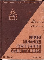 Reichsverband fr deutsche Jugendherbergen  Reichsverbandsverzeichnis 1939 