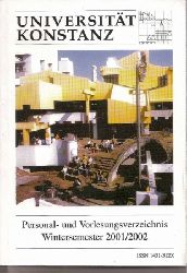 Universität Konstanz  Personal- und Vorlesungsverzeichnis Wintersemester 2001/2002 