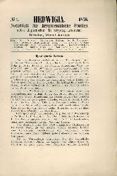 Rabenhorst,L.  Hedwigia Fnfzehnter Band 1876 Nr. 1-12 (12 Hefte) 