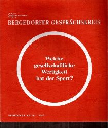 Krber-Stiftung  Welche gesellschaftliche Wertigkeit hat der Sport ? 