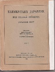 Elisseeff,Serge+Edwin O.Reischauer+Takehiko  Elementary Japanese for College Students, Part I und II (2 Bnde) 