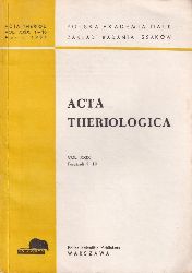 Acta Theriologica  Acta Theriologica Volume XXIX. 1984 No.1 bis 36 (3 Hefte) 