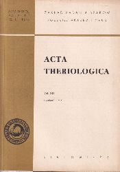 Acta Theriologica  Acta Theriologica Volume XIII. 1968 No.1 bis 28 (3 Hefte) 