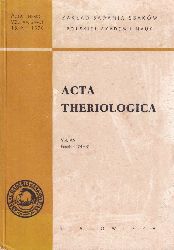 Acta Theriologica  Acta Theriologica Volume XV. 1970 No. 24-31 (1 Heft) 