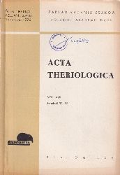 Acta Theriologica  Acta Theriologica Volume XVII. 1972 No. 12-38 (3 Hefte) 