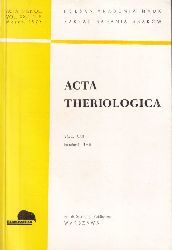 Acta Theriologica  Acta Theriologica Volume XXII. 1977 No. 1-8 und 20-36 (3 Hefte) 