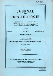 Journal für Ornithologie  Journal für Ornithologie 113.Band 1972 Heft 1 bis 4 (4 Hefte) 