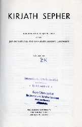 Kirjath Sepher  Vol. 41.Bibliographical Quarterly of the Jewish National and 