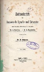 Zeitschrift fr franzsische Sprache und Literatur  Band 13(Abhandlungen,Referate und Rezensionen)in 1 Band 