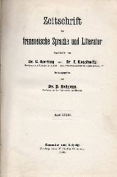 Zeitschrift fr franzsische Sprache und Literatur  Band 33. Jahr 1908(Abhandlungen,Referate und Rezensionen)2 Bnde 