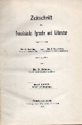 Zeitschrift fr franzsische Sprache und Literatur  Band 39.Jahr 1912 (Abhandlungen,Referate und Rezensionen)2 Bnde 