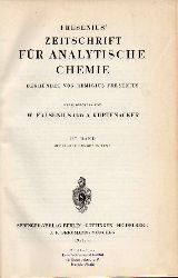 Fresenius Zeitschrift fr Analytische Chemie  137.Band 1952/53 und 138.Band 1953 (in einem Band) 