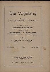 Der Vogelzug  Der Vogelzug 8.Jahrgang 1937 Heft 1 bis 4 (4 Hefte) 