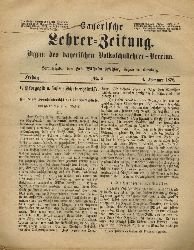 Bayerische Lehrer-Zeitung  Bayerische Lehrer-Zeitung Jahr 1876 Heft Nr. 5 bis 52 (1 Band) 