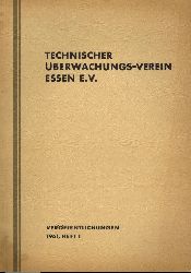 Technischer berwachungs-Verein Essen e.V.  Verffentlichungen 1961, Heft 1 (1 Heft) 