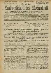 Badische Landwirtschaftskammer (Hsg.)  Badisches Landwirtschaftliches Wochenblatt Jahrgang 1918 unvollstndig 