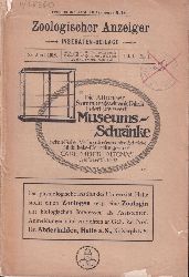 Zoologischer Anzeiger  Zoologischer Anzeiger L.Band 1918 Heft Nr.1 und 2 (2 Hefte) 