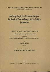 Hess,Karl  Anthropologische Untersuchungen im Bezirk Werdenberg, Kt.St.Gallen 