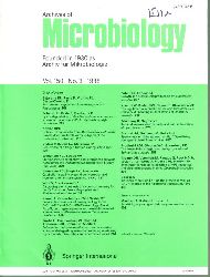 Archives of Microbiology  Archives of Microbiology Volume 150, 1988 No. 1 bis 6 (6 Hefte) 