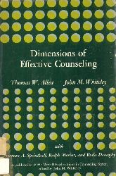 Allen, Thomas W.  Dimensions of effective counseling 