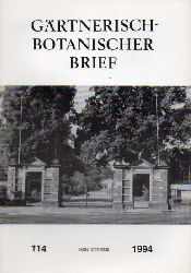 Arbeitsgemeinschaft Botanischer Grten e.V.  Grtnerisch-Botanischer Brief Nr. 114 Jahr 1994 