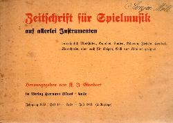 Giesbert,F.J.  Zeitschrift fr Spielmusik Jahrgang 1933, Heft 10 