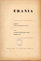 Urania  Jahresinhaltsverzeichnis 1970 Sechsundvierzigster Jahrgang 