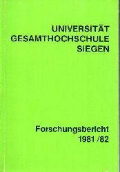 Universitt Gesamthochschule Siegen (Hsg.)  Forschungsbericht 1981/82 