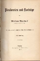 Marshall,William  Plaudereien und Vortrge Erste Sammlung 