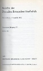 Deutsche Botanische Gesellschaft  Berichte der Deutschen Botanischen Gesellschaft 90.Jahrgang 1977 