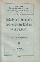 Zangenberg,Therese  sthetische Gesichtspunkte in der englischen Ethik des 18.Jahrhunderts 