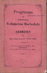 Technische Hochschule Hannover  Programm der Kniglichen Technischen Hochschule zu Hannover 