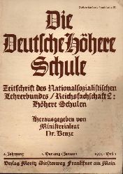 Die Deutsche Hhere Schule  Die Deutsche Hhere Schule 1.Jahrgang Heft 1/1935 