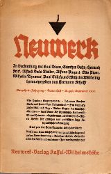 Neuwerk  Neuwerk 14.Jahrgang 1932 Dritttes Heft August / September 