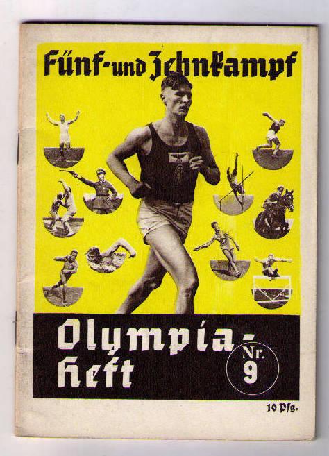 Hrsg " Propaganda- Ausschuß für die Olympischen Spiele 1936 "   Olympia  1936 -  Eine Nationale Aufgabe  Heft 9  Fünf - und Zehnkampf   