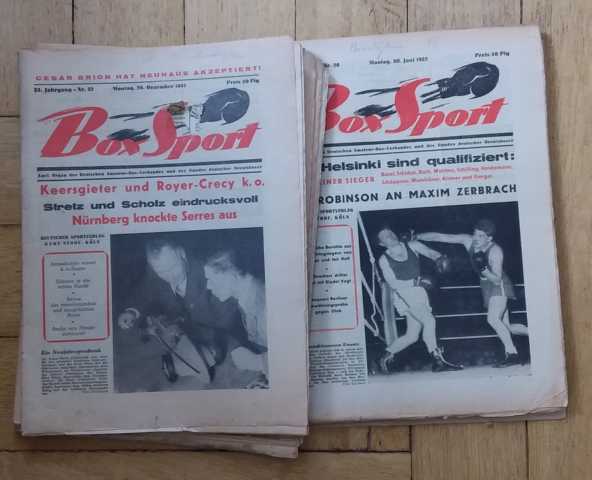Hrsg. Deutscher Amateur  Box - Verband  und Bund Deutscher Berufsboxer    Der  Boxsport  1952 - 17 Hefte = Einzelverkauf möglich , siehe Beschreibung  !   
