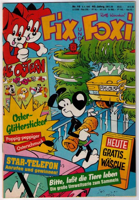 Kauka, Rolf   Rolf Kaukas Fix und Foxi  - Heft  16 / 1992  