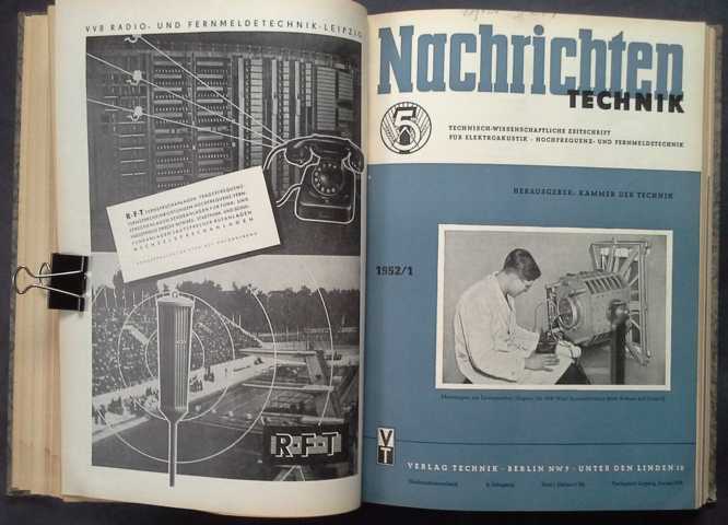 Hrsg. Autorenkollektiv     Nachrichten - Technik  - vollständiger Jahrgang 1952!  